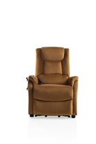 Cliquez sur l’image pour voir les détails du produit :Fauteuil Emeraude 2 moteurs, Cuir Marron