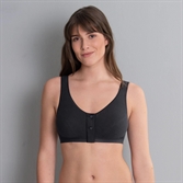 Cliquez sur l’image pour voir les détails du produit :Soutien-gorge pour prothèses fermeture frontale, Isra Noir