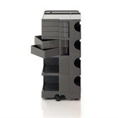 Cliquez sur l’image pour voir les détails du produit :Guéridon Boby gris tornade, 5 tiroirs